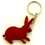 Custom Rabbit Shape Bottle Opener Key Chain, 2" X 2", Price/each