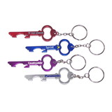 Custom Key Shape Bottle Opener Keychain, 3