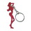 Custom Fine Figure of A Woman Shape Bottle Opener Keychain, 2 13/16" X 3/4", Price/each