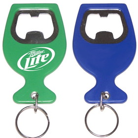 Custom Wine Cup Shape Bottle Opener Key Chain, 1 13/18"X3"