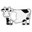 Custom Jumbo Size Cow Shape Magnetic Bottle Opener, 4" X 2 1/2", Price/each