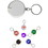 Custom Coaster Shape Round Flashlight Key Chain, 1 1/2", Price/each