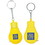 Custom Light Bulb Shape Tape Measure Key Chain, 1 1/2" X 2 1/2", Price/each