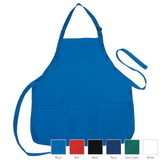 Custom Nissun Cap APN1243 Poly-Cotton Apron with 3 Pockets, 7 oz. Poly-Cotton - Embroidery