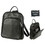 Custom Nissun Cap BP6111 Black Ladies' Leather Backpack, Top Grain Leather - Embroidery, Price/piece
