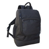 Blank Nissun Cap BPC1121 Black Large Main Zippered Pocket Laptop Backpacks - Black
