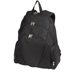 Custom Nissun Cap BPC1141 Black Urban Compu Backpack, 1680D/600D Polyester - Embroidery