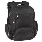 Custom Nissun Cap BPC1151 Black Explore Compu Backpack, 1680D/600D Polyester - Embroidery