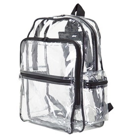 Custom Nissun Cap CBP3131 Clear Backpack, Heavy Clear Vinyl/ 600D Polyester - Screen Print