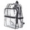 Blank Nissun Cap CBP3131 Clear Backpack, Heavy Clear Vinyl/ 600D Polyester - Clear, Price/piece