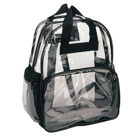 Custom Nissun Cap CBP Clear Backpack, Heavy Clear Vinyl/ 600D Polyester - Screen Print