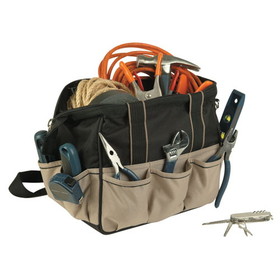 Custom Nissun Cap DB1161 Deluxe Tool Bag, 600D Polyester w/ Heavy Vinyl Backing - Embroidery