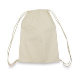 Blank Nissun Cap DT4151 Drawstring Cotton Bag, 5 oz. Cotton - Natural
