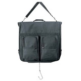 Blank Nissun Cap GB1200 Deluxe Garment Bag, 600D Polyester/PVC - Black
