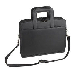 Blank Nissun Cap OGR7131 Ultimate Zippered Padfolio, Leatherette - Black