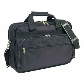 Custom Nissun Cap PBR Black Deluxe Briefcase, 600D Polyester - Embroidery