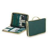 Blank Nissun Cap PIC1110 Picnic Wallet For Two, 600D Two Tone Polyester - Forest Green