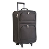 Blank Nissun Cap RT1221 Compressible Rolling Luggage, 600D Polyester - Black