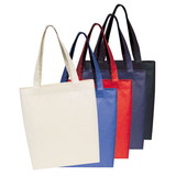 Custom Nissun Cap ST1132 Poly Tote Bag, 600D Soft Polyester w/ PU - Embroidery