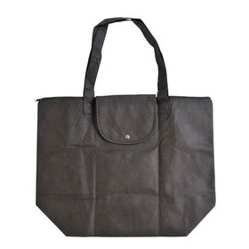 Custom Nissun Cap ST1134 Foldable Zippered Tote Bag, 80G Non-Woven Polypropylene - Embroidery