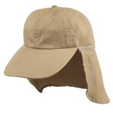 Blank Nissun Cap SUNBC Ear Flap Cotton Cap (Washed) - Khaki