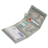 Blank Nissun Cap WAL1031 Tri-Fold Digital Camo Wallet, 600D Polyester - Digital Gray Camo
