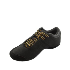 Stephanie 11003-11DSC Black Suede / Denim w/ Blk/Yellow/Wht Interchangeble shoe lace
