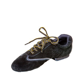 Stephanie 11004-11DS Black Suede / Splie Sole w/ Blk/Yellow/Wht Interchangeble shoe lace