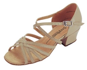Stephanie Tan Leather / Two Way Strap Dance Shoes - 16003-51X