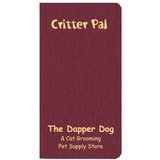 Custom CPJ-1A Critter Pal - Pet Information, Shimmer Colors, 3 1/2 x 6 1/2 inch, Saddle-Stitched