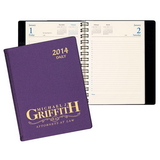 Custom DB-25 Daily Desk Planners, Frosted Vinyl Covers, 5 1/2 x 8 1/2 inch