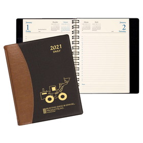 Custom DB-27 Daily Desk Planners, Carriage Vinyl Covers, 5 1/2 x 8 1/2 inch
