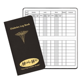 Custom DLB-11 Diabetes Log Book, Leatherette Covers, 3 1/2 x 6 1/2 inch, Saddle-Stitched