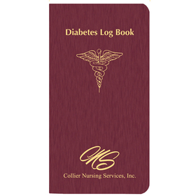 Custom DLB-1A Diabetes Log Book, Shimmer Colors, 3 1/2 x 6 1/2 inch, Saddle-Stitched