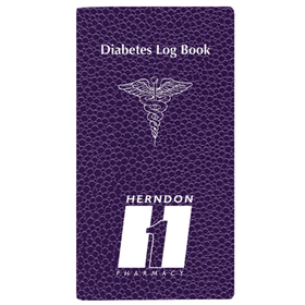 Custom DLB-1C Diabetes Log Book, Cobblestone Covers, 3 1/2 x 6 1/2 inch, Saddle-Stitched