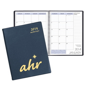 Custom MB-33 Monthly Desk Planners, Continental Vinyl Covers, 8 1/2 x 11 inch