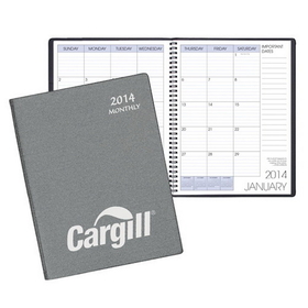 Custom MB-35 Monthly Desk Planners, Frosted Vinyl Covers, 8 1/2 x 11 inch