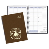 Custom MB-38 Monthly Desk Planners, Canyon Covers, 8 1/2 x 11 inch, Wire-Bound