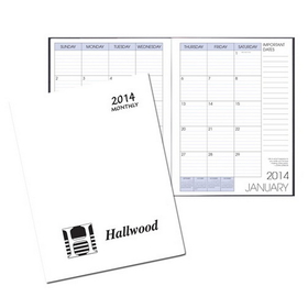 Custom MB-3E Monthly Desk Planners, Economy Cover, 8 1/2 x 11 inch