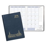 Custom MB-63 Monthly Desk Planners, Continental Vinyl Covers, 7 x 10 inch