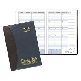 Custom MB-67 Monthly Desk Planners, Carriage Vinyl Covers, 7 x 10 inch