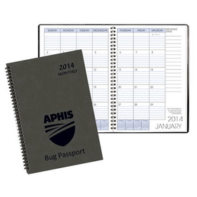 Custom MB-68W Monthly Desk Planners, Canyon Covers, 7 x 10 inch