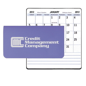Custom MBL-14 Large Print Monthly Pocket Planners, Twilight Covers, 3 1/2 x 6 1/2 inch, Saddle-Stitched