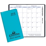Custom MBU-10 Monthly Pocket Planners, Technocolor Covers, 3 1/2 x 6 1/2 inch, Saddle-Stitched
