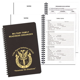 Custom MRO-21 Military Readiness Organizer, Leatherette Covers, 5 1/2 x 8 1/2 inch, Wire-Bound