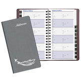 Custom PA-15 Medium Address Books, Frosted Vinyl Covers, 3 1/2 x 6 1/2 inch, Wire-Bound