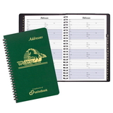 Custom PA-21 Large Address Books, Leatherette Covers, 5 1/2 x 8 1/2 inch, Wire-Bound