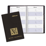 Custom PA-23 Large Address Books, Continental Vinyl Covers, 5 1/2 x 8 1/2 inch, Wire-Bound