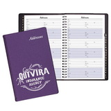Custom PA-25 Large Address Books, Frosted Vinyl Covers, 5 1/2 x 8 1/2 inch, Wire-Bound
