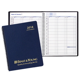 Custom PR-31 Weekly Planners, Leatherette Covers, 8 1/2 x 11 inch, Wire-Bound